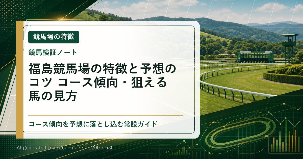 福島競馬場の特徴と予想のコツ｜コース傾向・狙える馬の見方のアイキャッチ画像