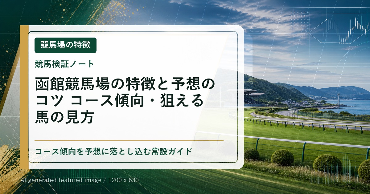 函館競馬場の特徴と予想のコツ｜コース傾向・狙える馬の見方のアイキャッチ画像