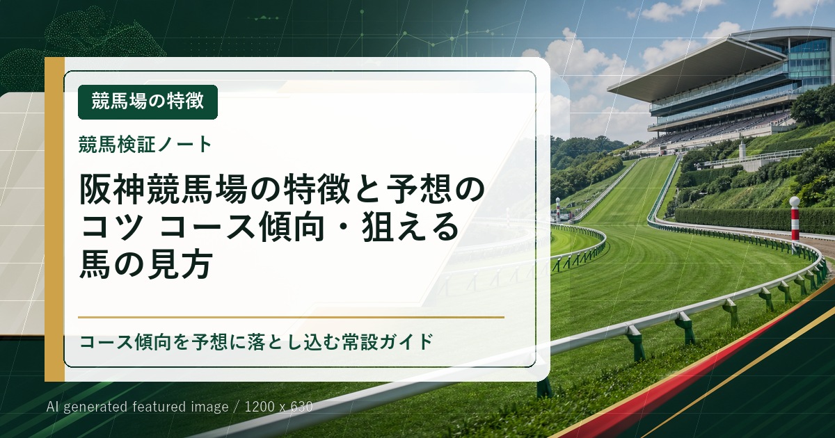阪神競馬場の特徴と予想のコツ｜コース傾向・狙える馬の見方のアイキャッチ画像