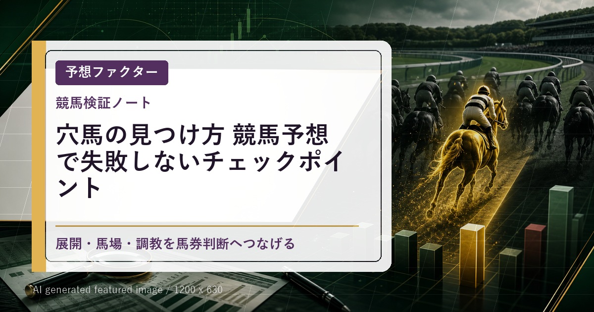 穴馬の見つけ方｜競馬予想で失敗しないチェックポイントのアイキャッチ画像
