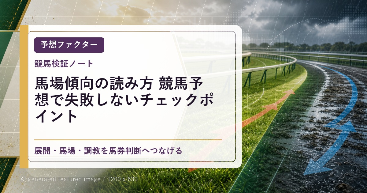 馬場傾向の読み方｜競馬予想で失敗しないチェックポイントのアイキャッチ画像
