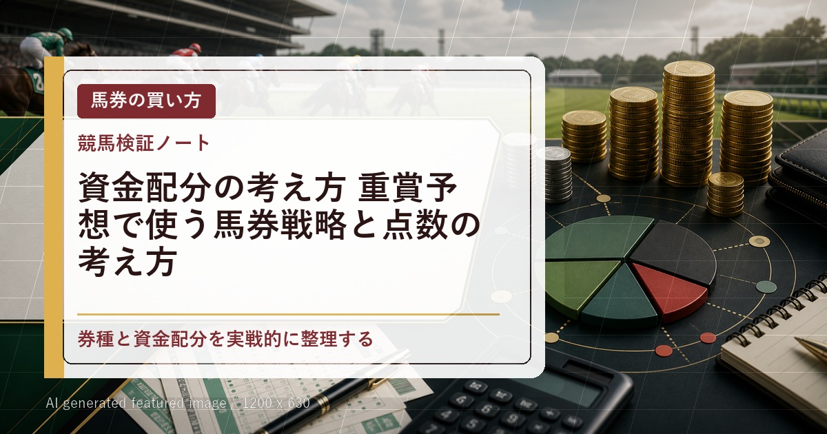 資金配分の考え方｜重賞予想で使う馬券戦略と点数の考え方のアイキャッチ画像