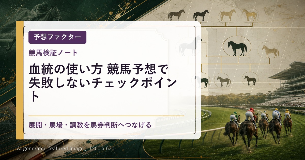 血統の使い方｜競馬予想で失敗しないチェックポイントのアイキャッチ画像
