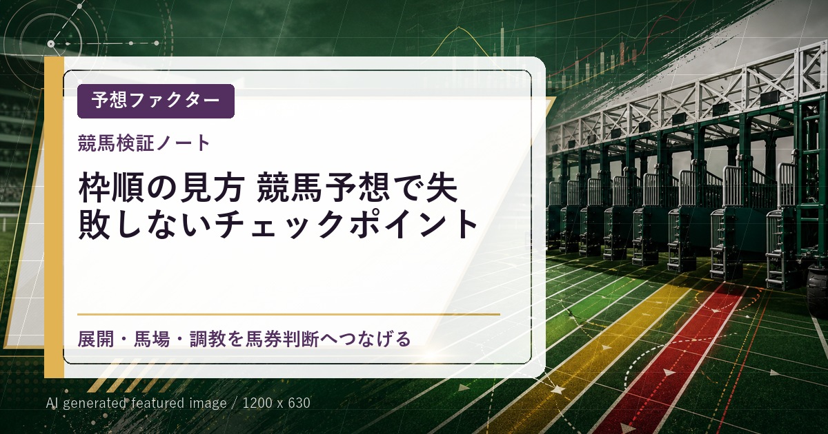 枠順の見方｜競馬予想で失敗しないチェックポイントのアイキャッチ画像