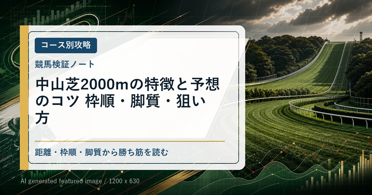 中山芝2000mの特徴と予想のコツ｜枠順・脚質・狙い方のアイキャッチ画像