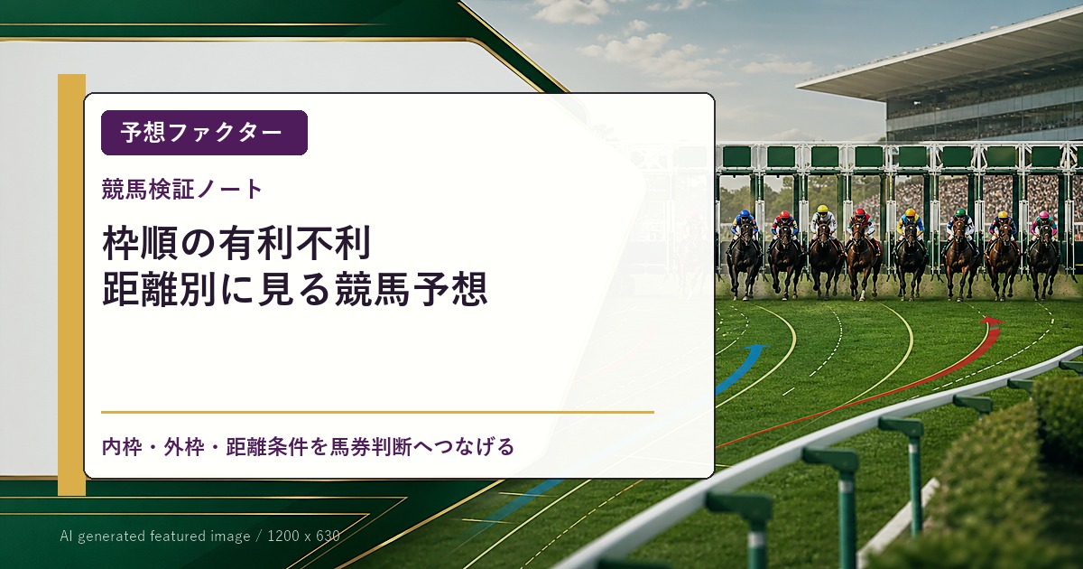 枠順の有利不利は本当にある？距離別に見る競馬予想の考え方のアイキャッチ画像